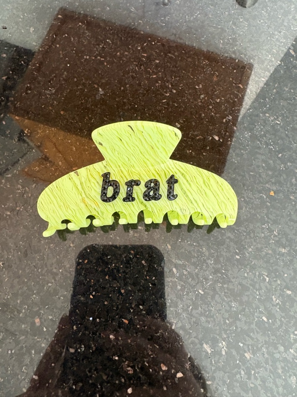 Neon Lime “Brat” Hair Claw Clip